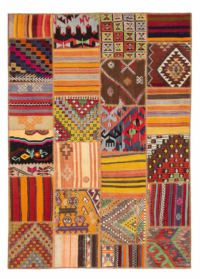 Patchwork tapijt 169x239cm - Wollen tapijt