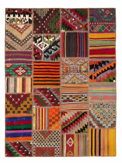 Patchwork tapijt 168x238cm - Wollen tapijt