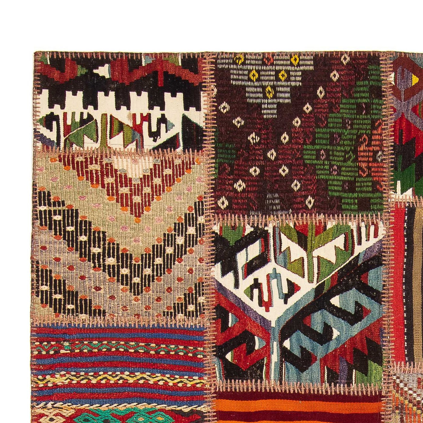 Patchwork tapijt 238x168cm - Wollen tapijt