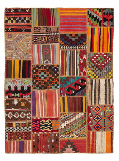Patchwork tapijt 168x239cm - Wollen tapijt