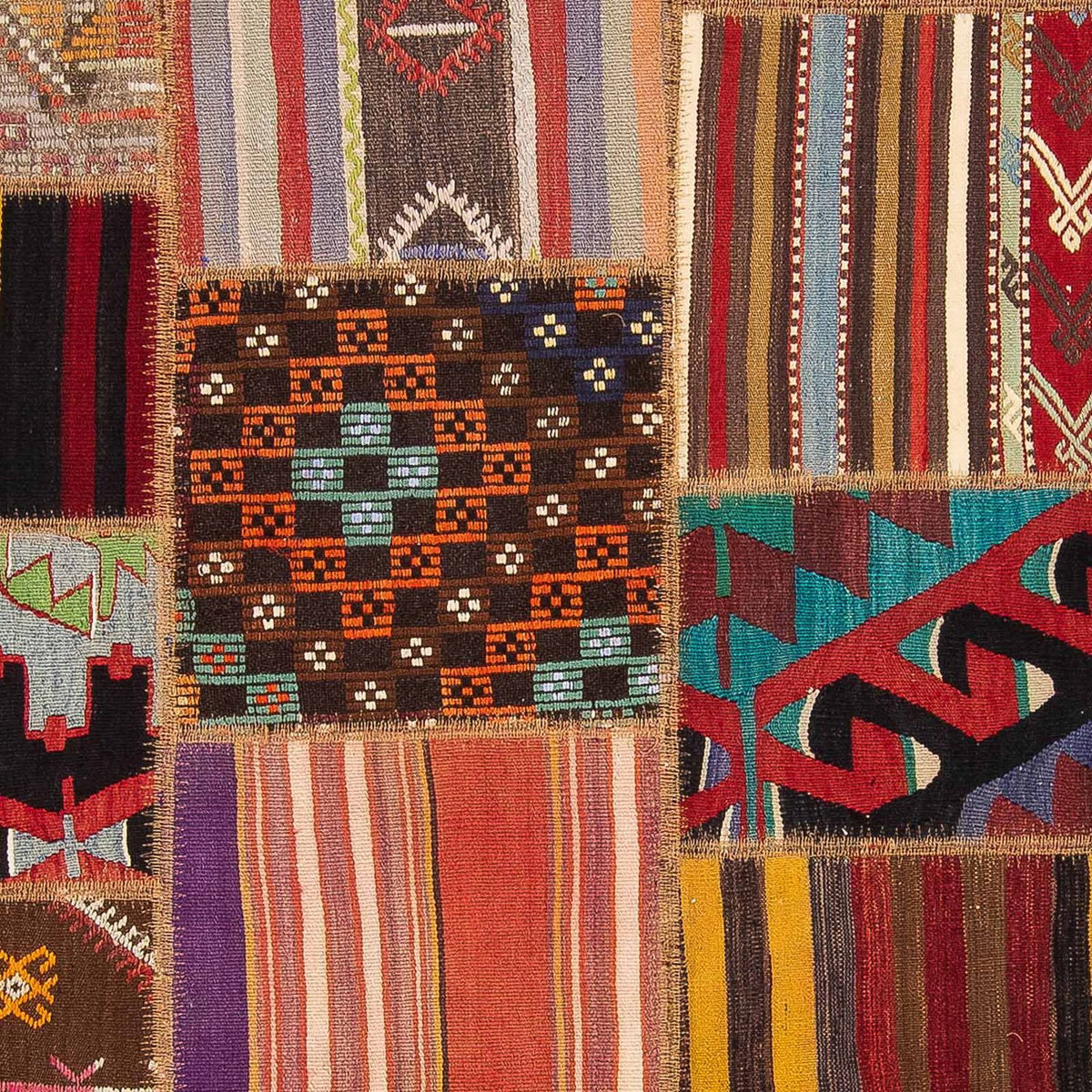 Patchwork tapijt - 239 x 168 cm - veelkleurig