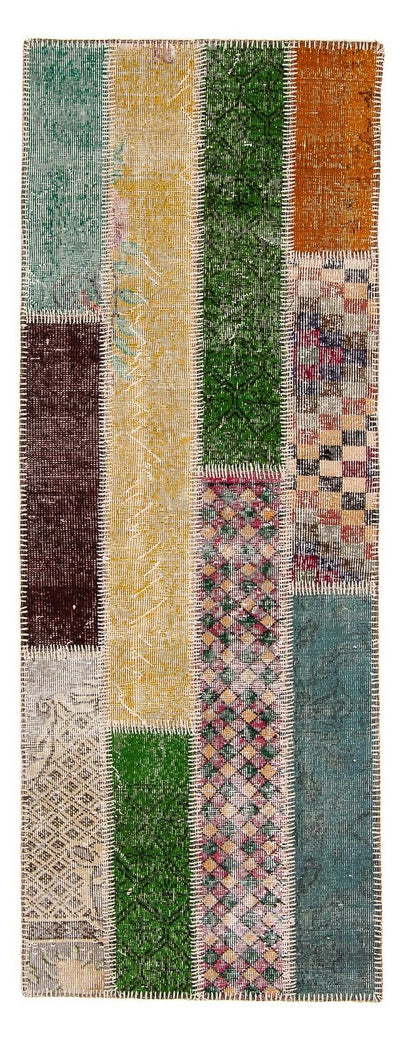 Patchwork tapijt 80x202cm - Wollen tapijt