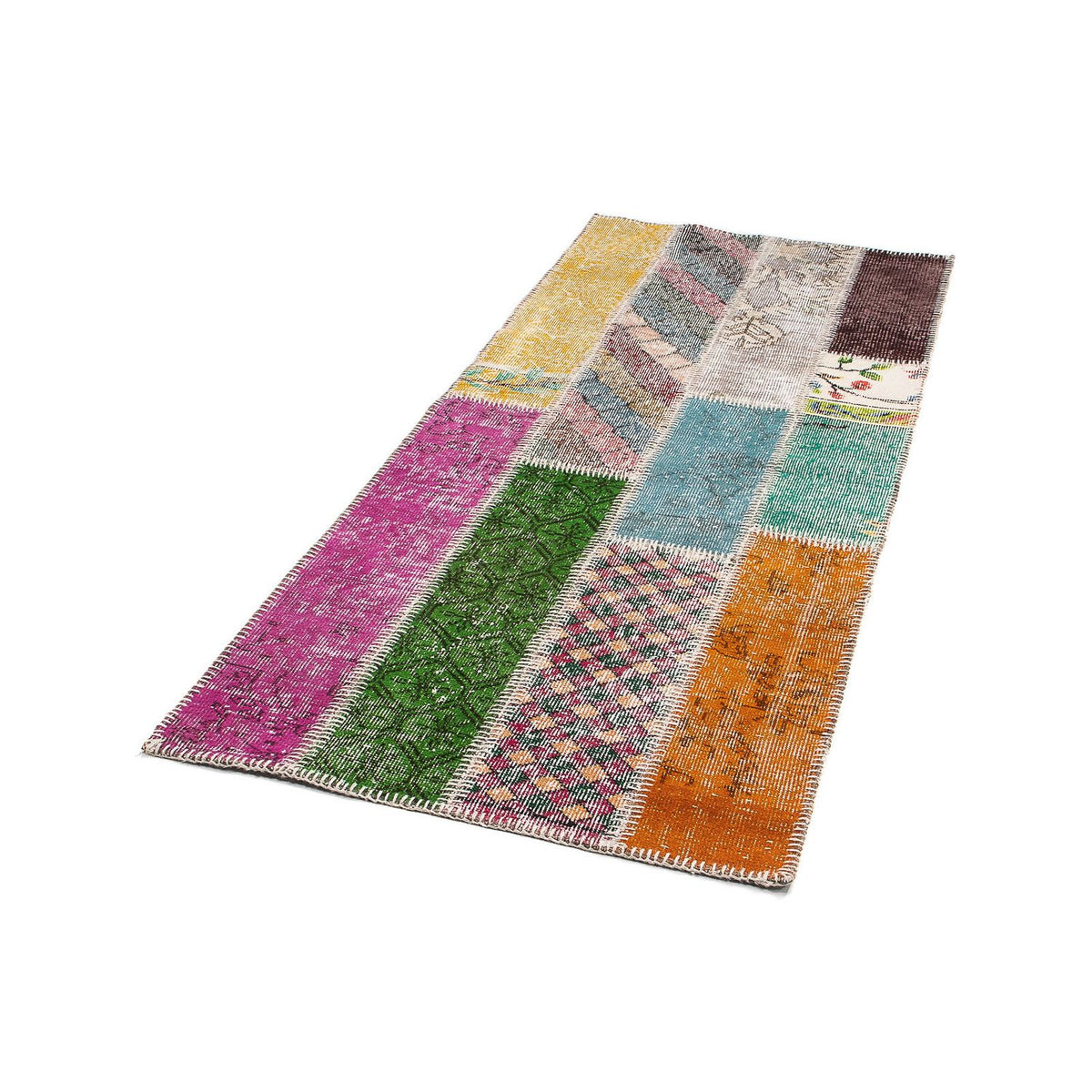 Loper Patchwork tapijt - 202 x 80 cm - veelkleurig