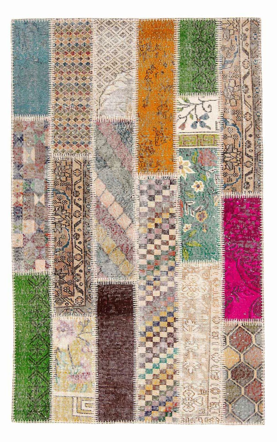 Patchwork tapijt - 184 x 120 cm - veelkleurig