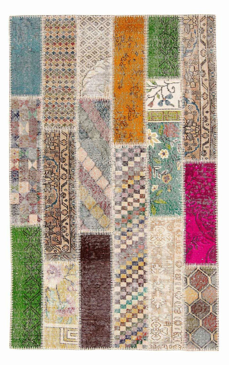 Patchwork tapijt - 184 x 120 cm - veelkleurig