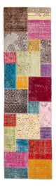 Patchwork tapijt 85x300cm - Wollen tapijt