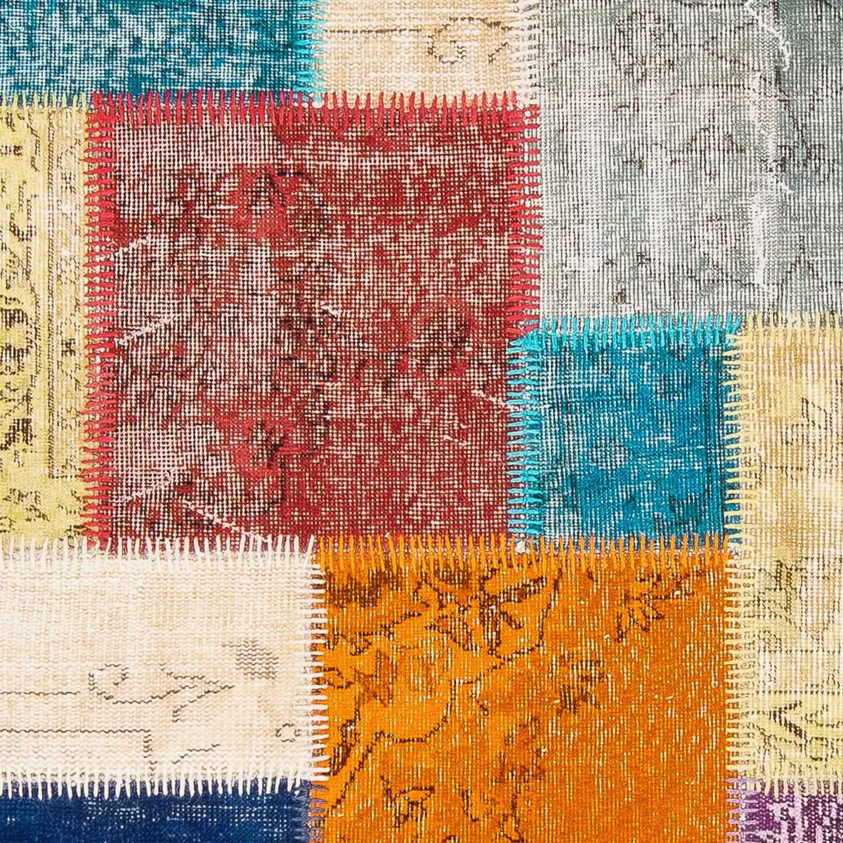 Patchwork tapijt - 185 x 123 cm - veelkleurig