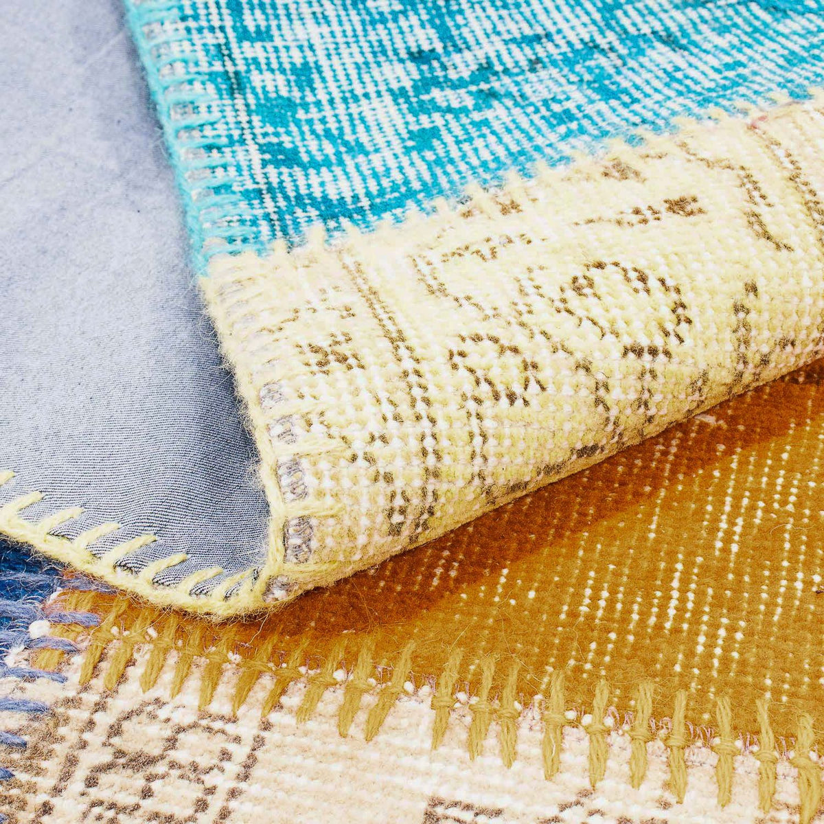 Patchwork tapijt - 185 x 123 cm - veelkleurig