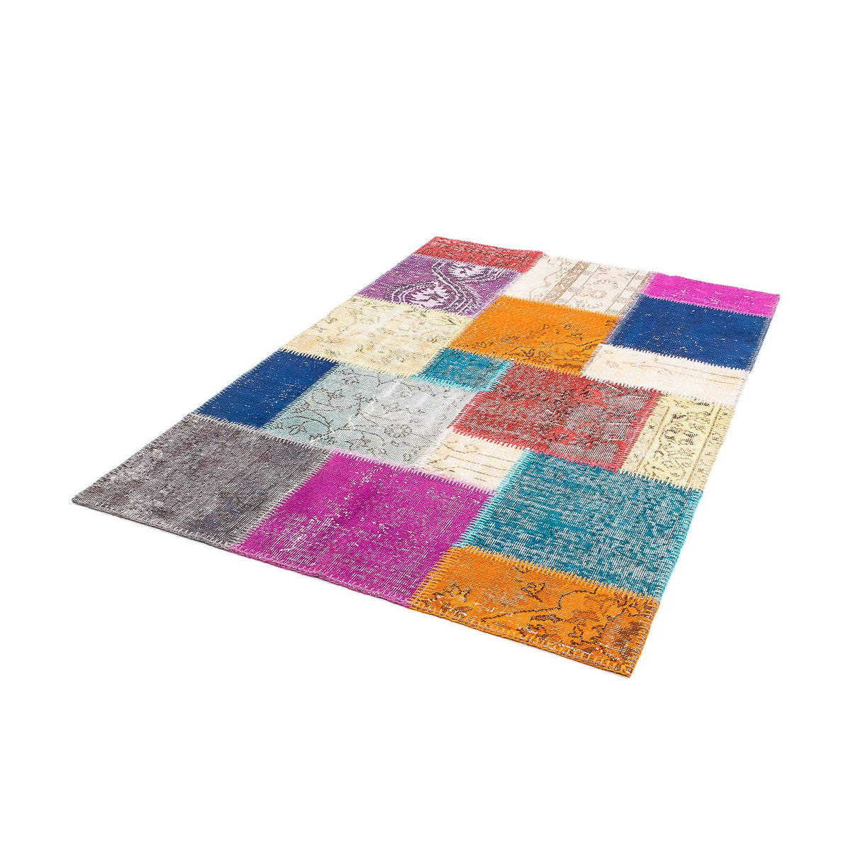 Patchwork tapijt - 185 x 123 cm - veelkleurig