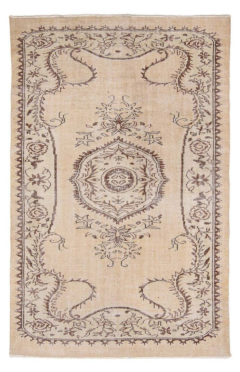 Vintage tapijt - 267 x 178 cm - licht beige