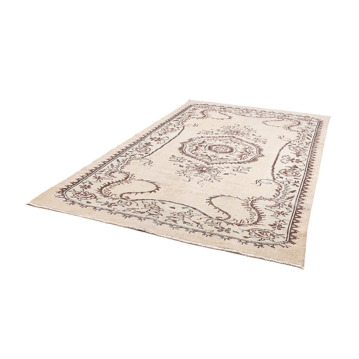 Vintage tapijt - 267 x 178 cm - licht beige