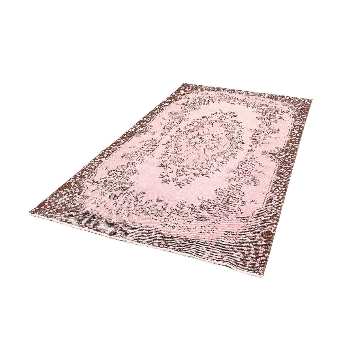Vintage tapijt - 217 x 118 cm - roze