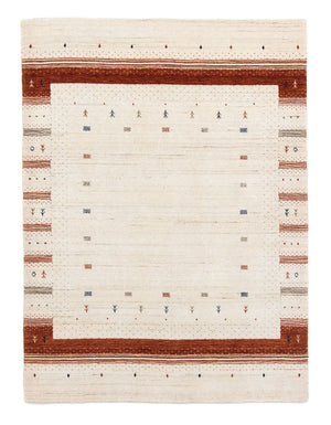 Gabbeh Tapijt - Loribaft Perzisch - 201 x 146 cm - beige
