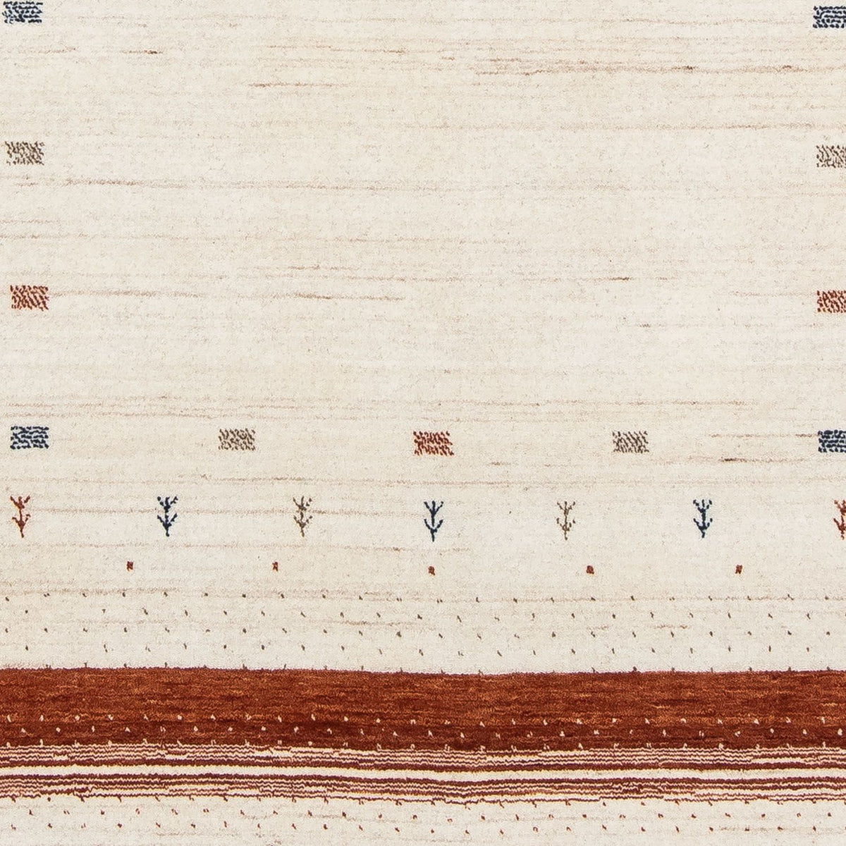 Gabbeh Tapijt - Loribaft Perzisch - 201 x 146 cm - beige
