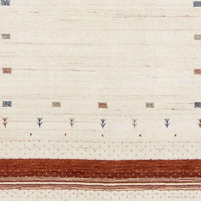 Gabbeh Tapijt - Loribaft Perzisch - 201 x 146 cm - beige