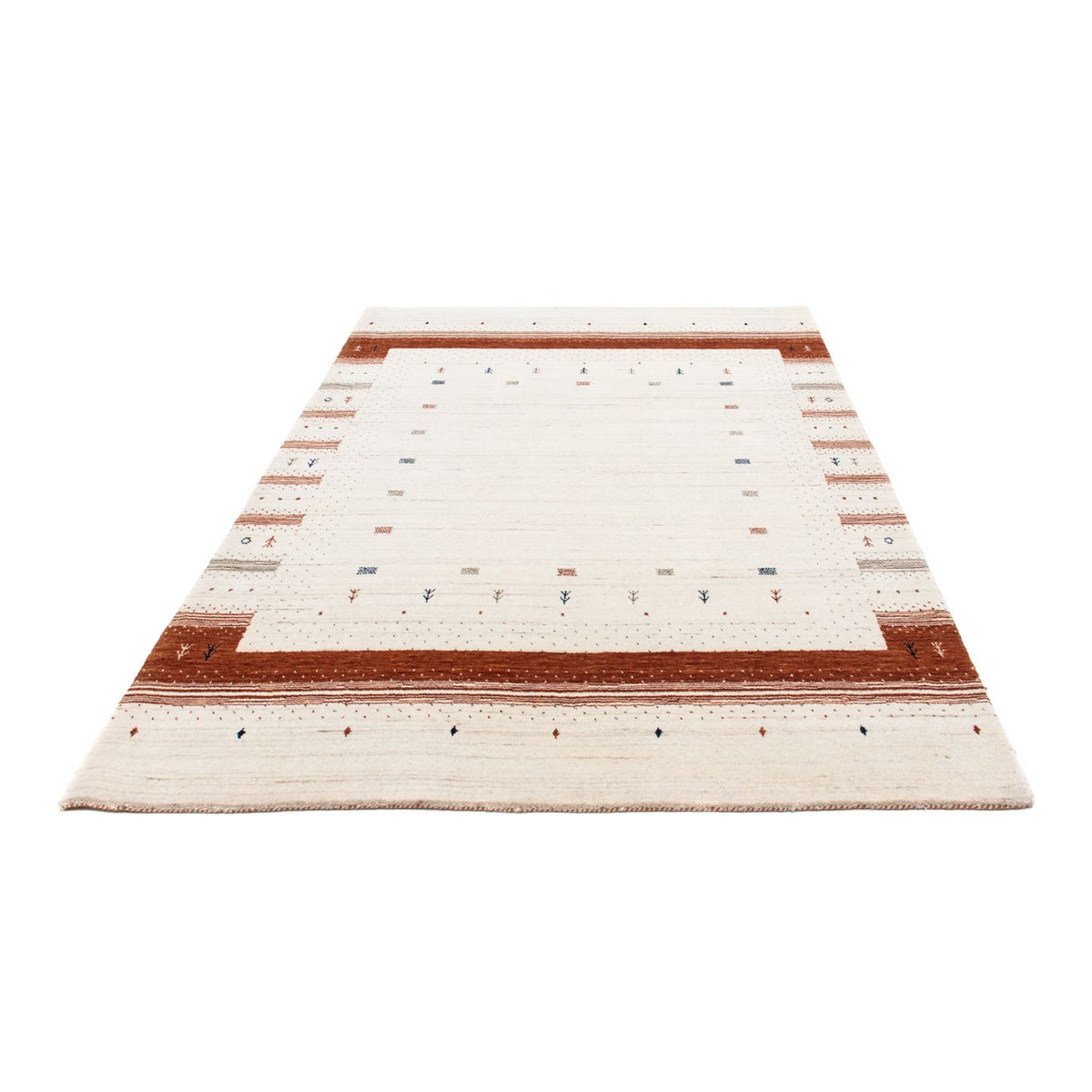 Gabbeh Tapijt - Loribaft Perzisch - 201 x 146 cm - beige