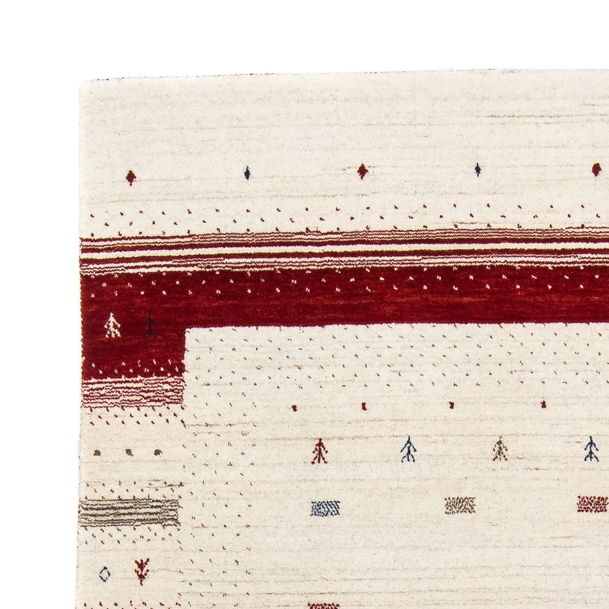 Gabbeh Tapijt - Loribaft Perzisch - 198 x 140 cm - beige