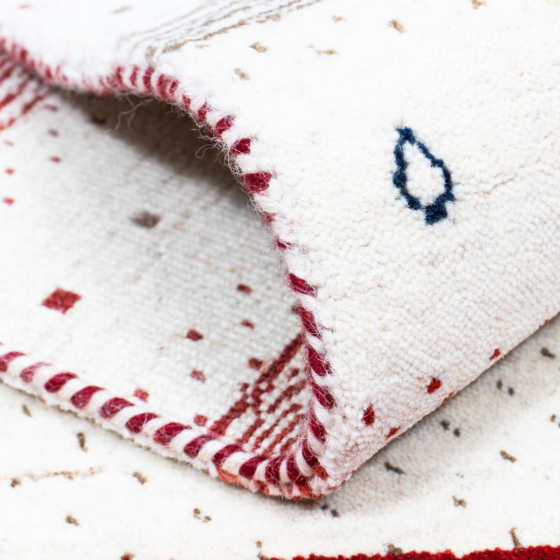 Gabbeh Tapijt - Loribaft Perzisch - 198 x 140 cm - beige