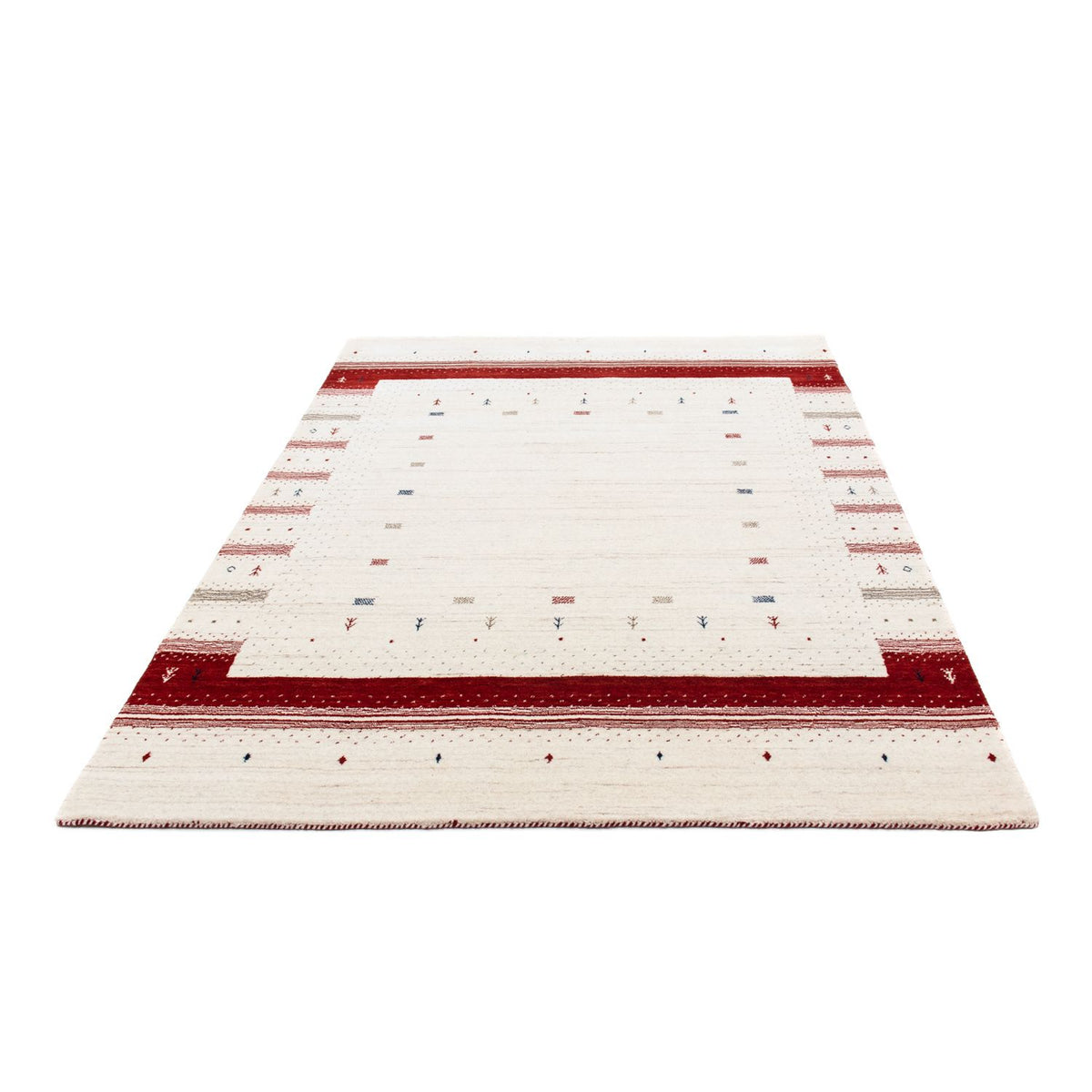 Gabbeh Tapijt - Loribaft Perzisch - 198 x 145 cm - beige