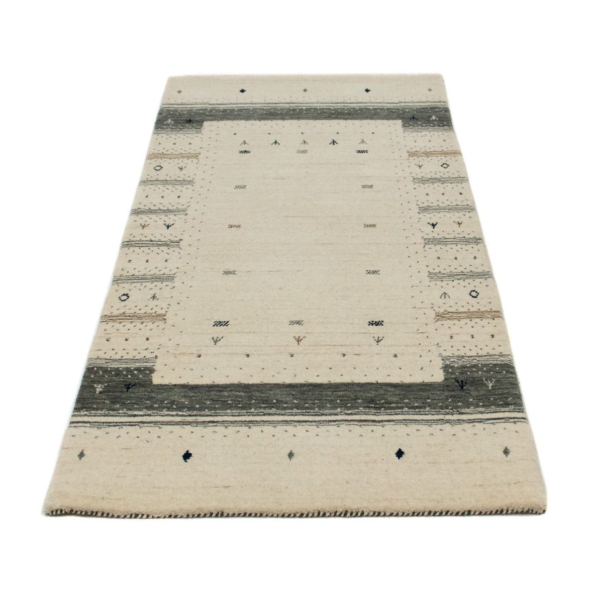 Gabbeh Tapijt - Loribaft Perzisch - 146 x 72 cm - beige