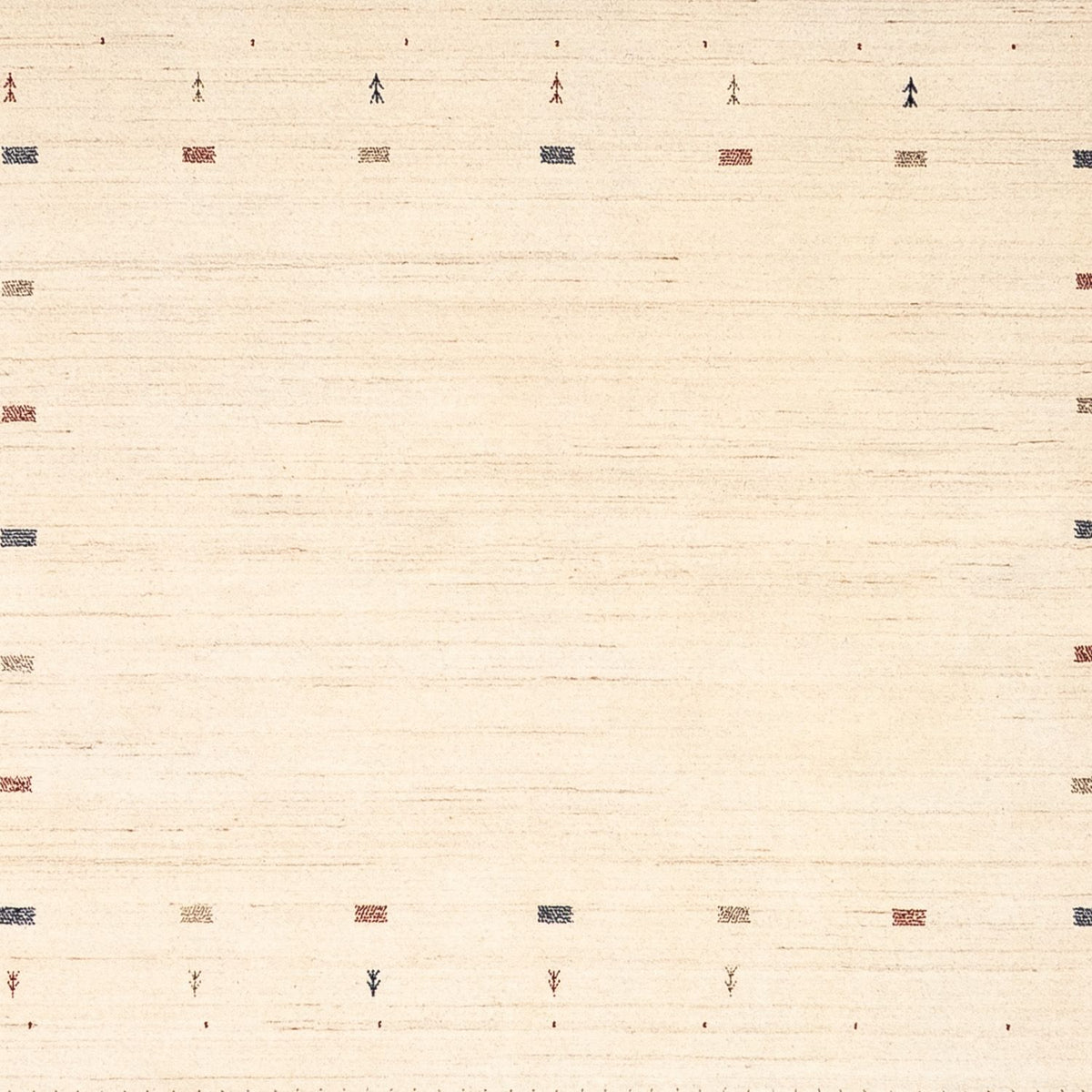 Gabbeh Tapijt - Loribaft Perzisch vierkant  - 255 x 255 cm - beige