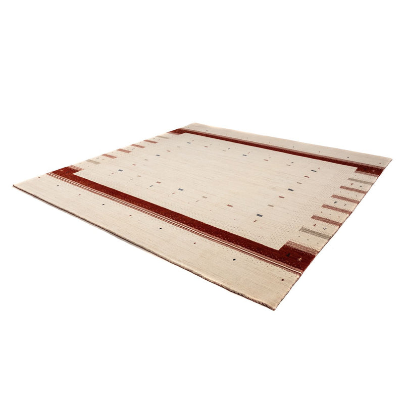 Gabbeh Tapijt - Loribaft Perzisch vierkant  - 255 x 255 cm - beige