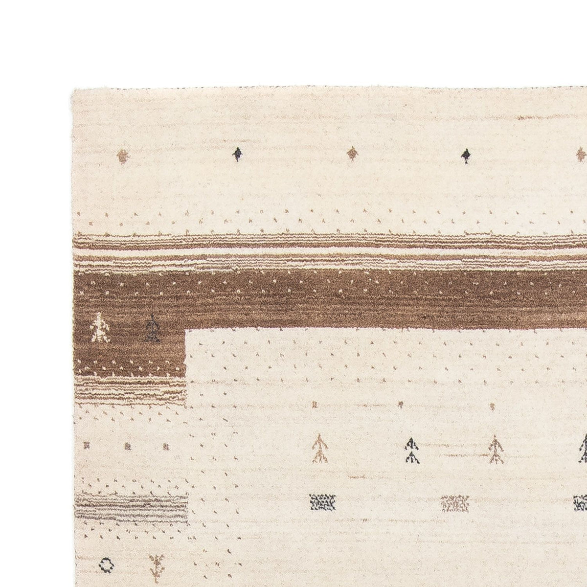 Gabbeh Tapijt - Loribaft Perzisch - 201 x 144 cm - beige