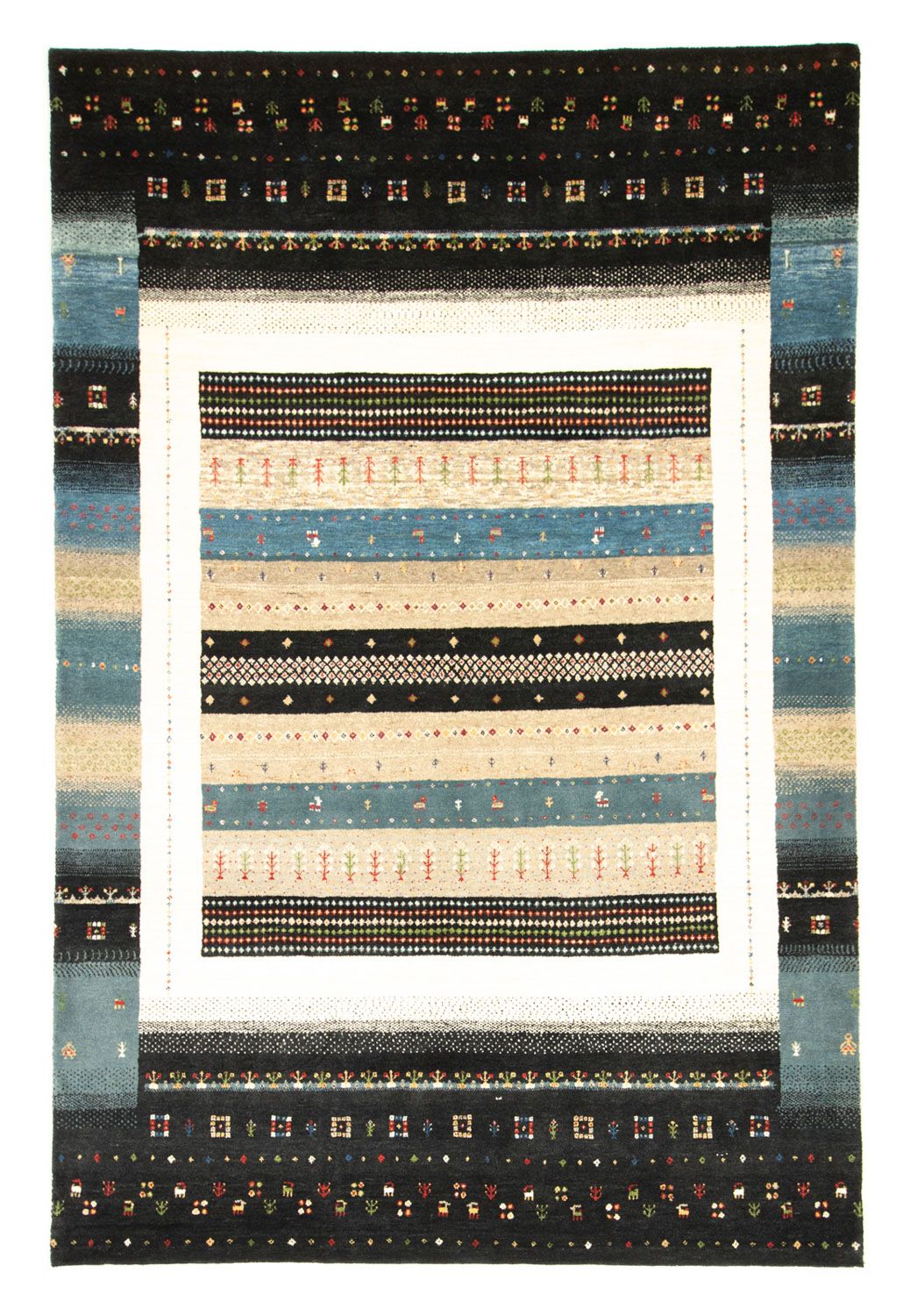 Gabbeh Tapijt - Loribaft Perzisch - 243 x 169 cm - veelkleurig
