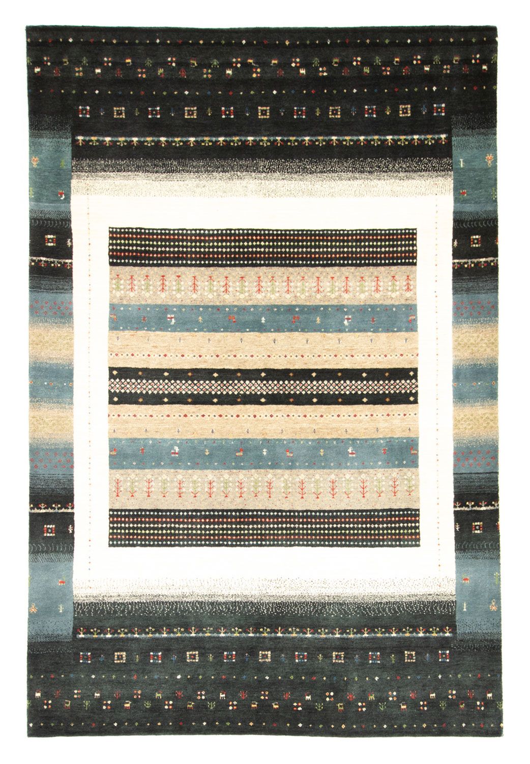 Gabbeh Tapijt - Loribaft Perzisch - 242 x 169 cm - veelkleurig