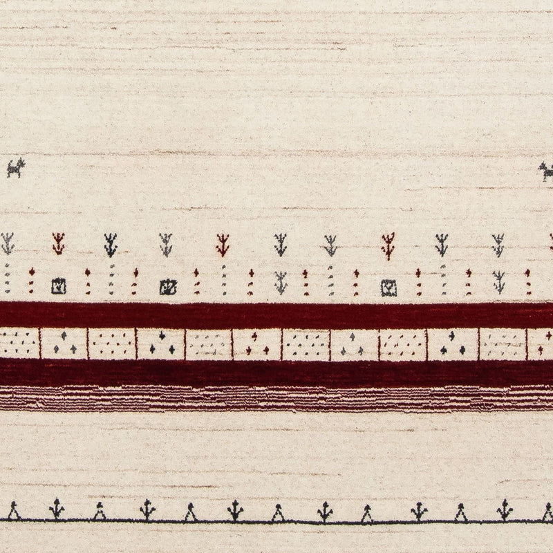 Gabbeh Tapijt - Loribaft Perzisch - 200 x 140 cm - beige