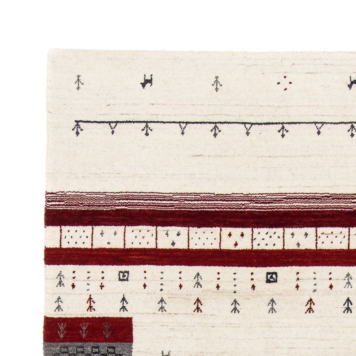 Gabbeh Tapijt - Loribaft Perzisch - 200 x 140 cm - beige