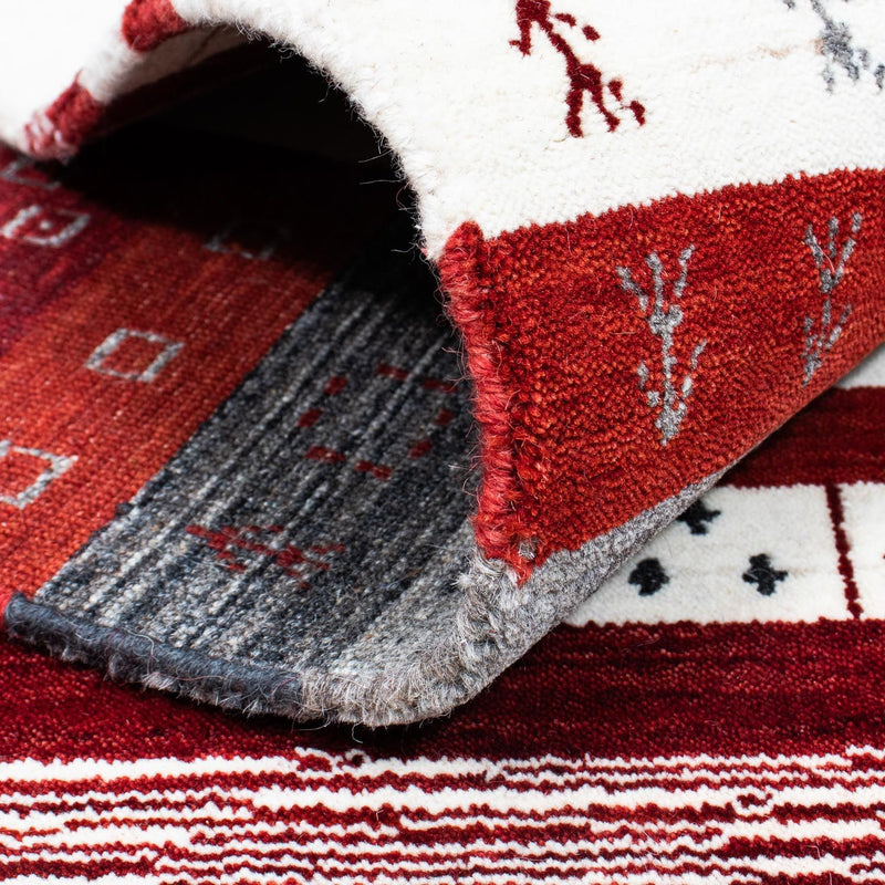 Gabbeh Tapijt - Loribaft Perzisch - 200 x 140 cm - beige