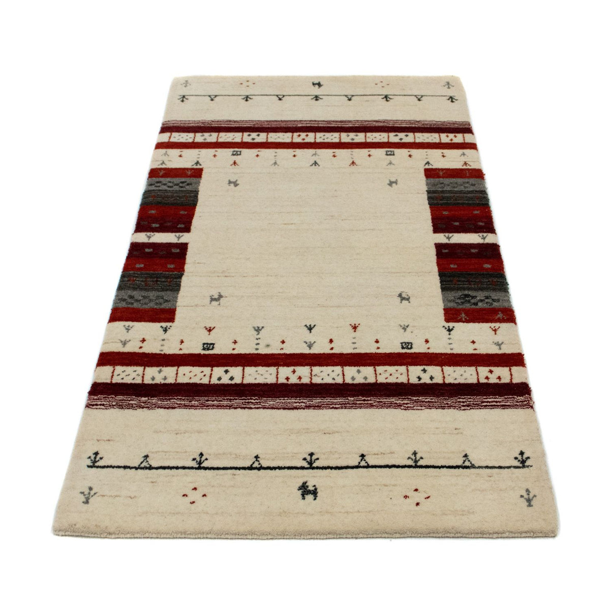 Gabbeh Tapijt - Loribaft Perzisch - 141 x 70 cm - beige