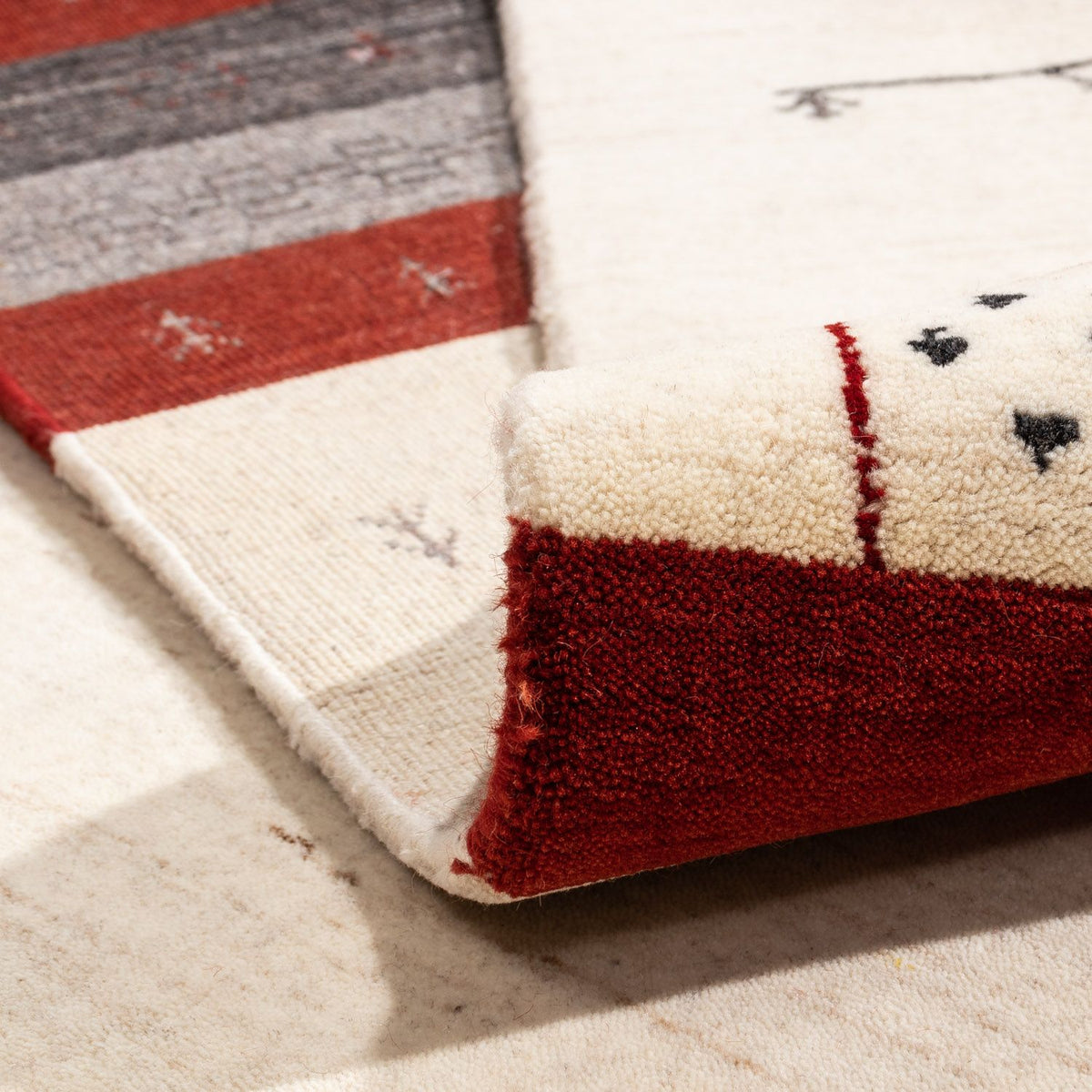 Gabbeh Tapijt - Loribaft Perzisch - 350 x 248 cm - beige