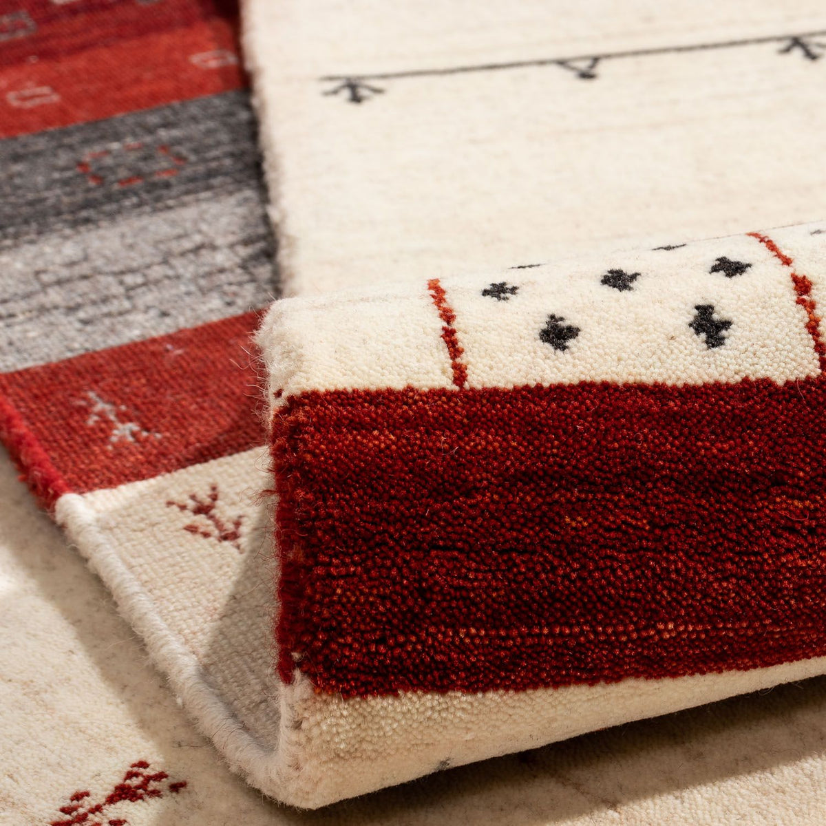 Gabbeh Tapijt - Loribaft Perzisch - 298 x 200 cm - beige