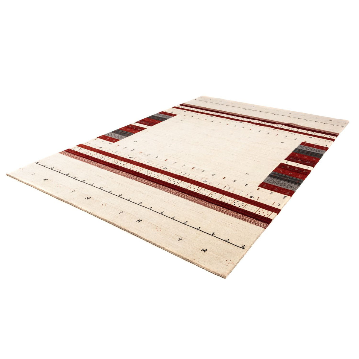 Gabbeh Tapijt - Loribaft Perzisch - 298 x 200 cm - beige