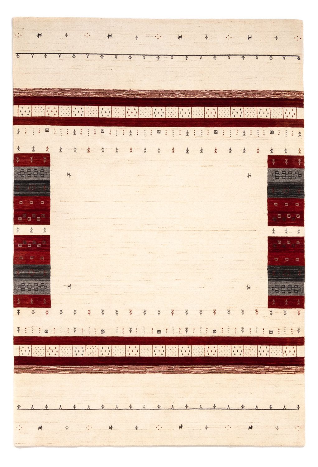 Gabbeh Tapijt - Loribaft Perzisch - 298 x 201 cm - beige