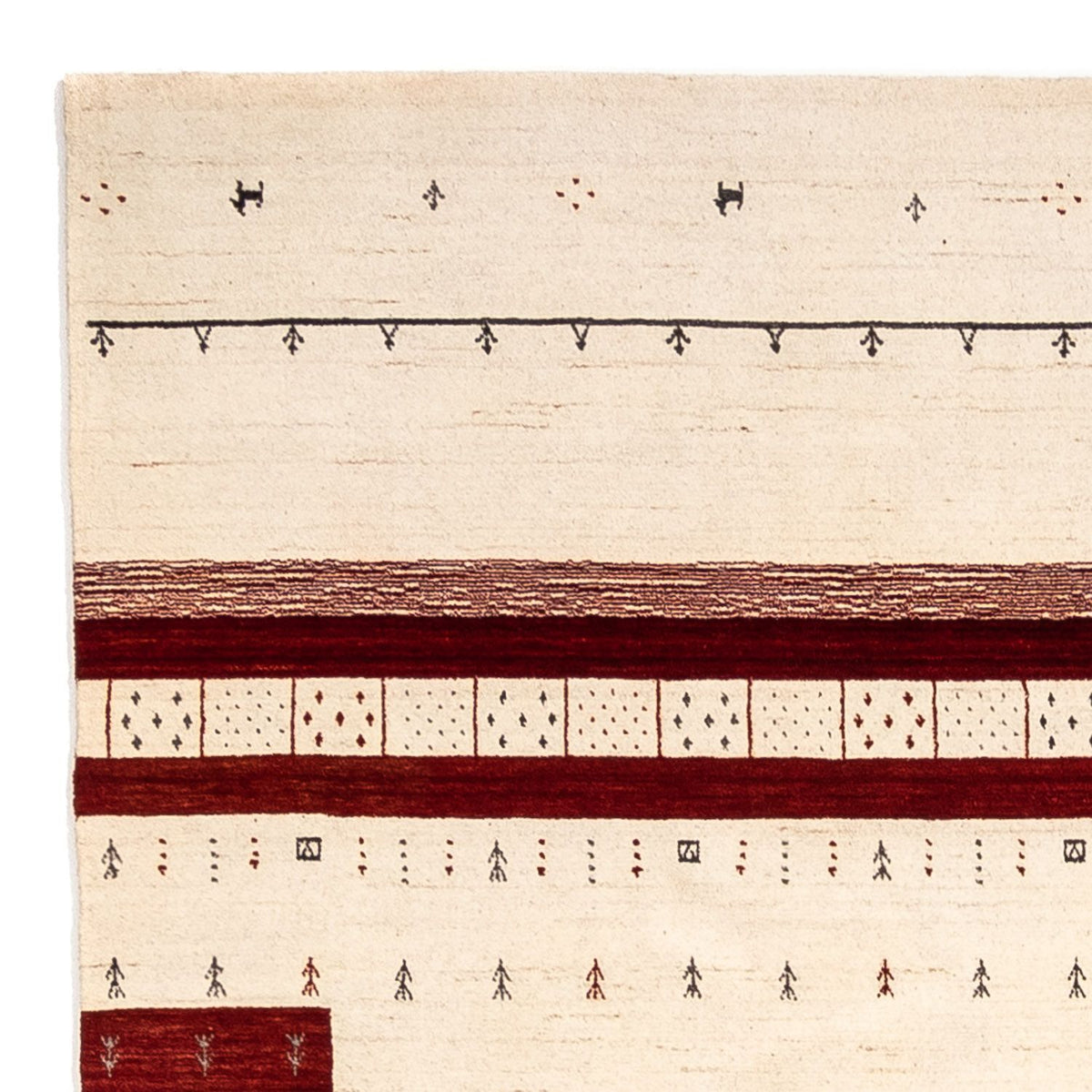 Gabbeh Tapijt - Loribaft Perzisch - 298 x 201 cm - beige