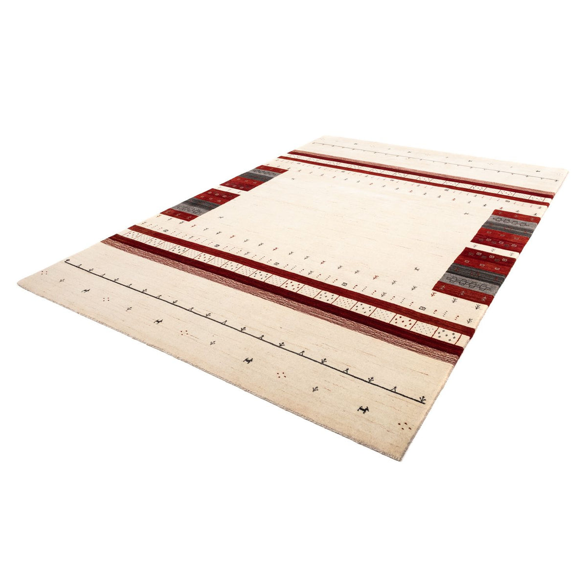 Gabbeh Tapijt - Loribaft Perzisch - 298 x 201 cm - beige