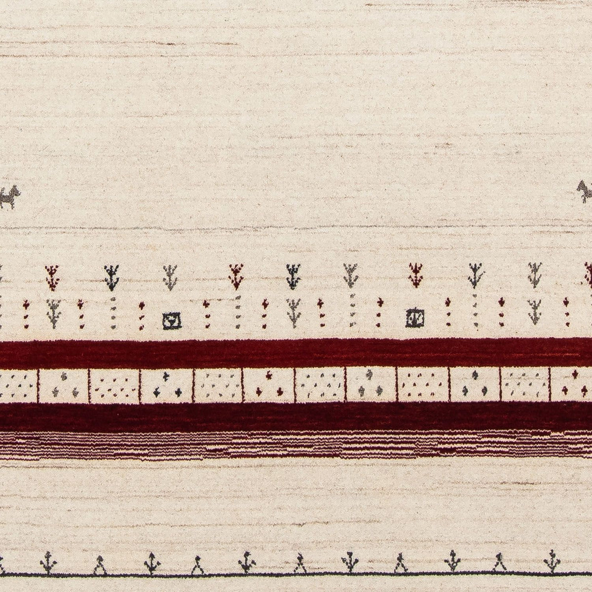 Gabbeh Tapijt - Loribaft Perzisch - 200 x 143 cm - beige