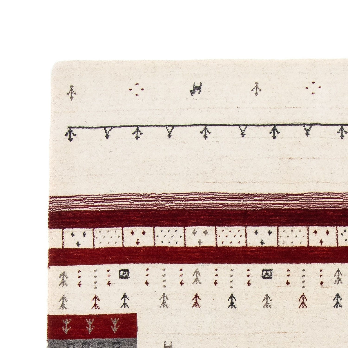 Gabbeh Tapijt - Loribaft Perzisch - 200 x 143 cm - beige