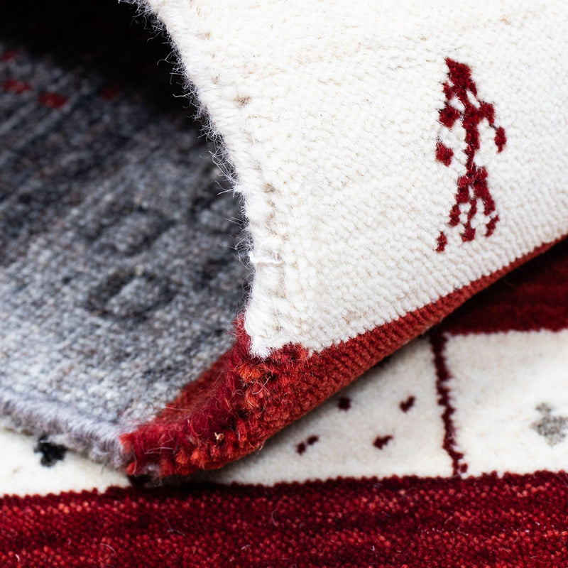 Gabbeh Tapijt - Loribaft Perzisch - 200 x 143 cm - beige