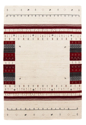 Gabbeh Tapijt - Loribaft Perzisch - 201 x 140 cm - beige