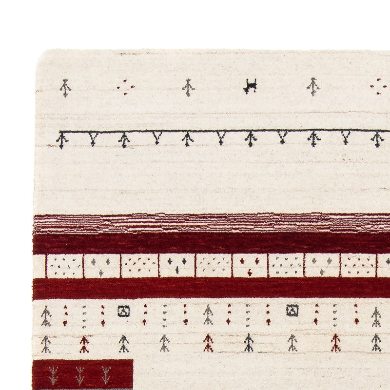 Gabbeh Tapijt - Loribaft Perzisch - 201 x 140 cm - beige