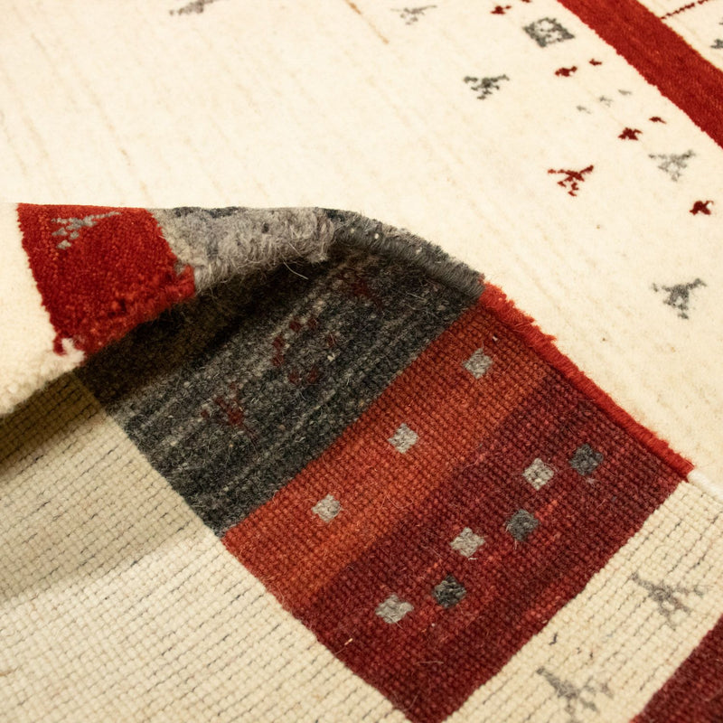 Gabbeh Tapijt - Loribaft Perzisch - 161 x 92 cm - beige