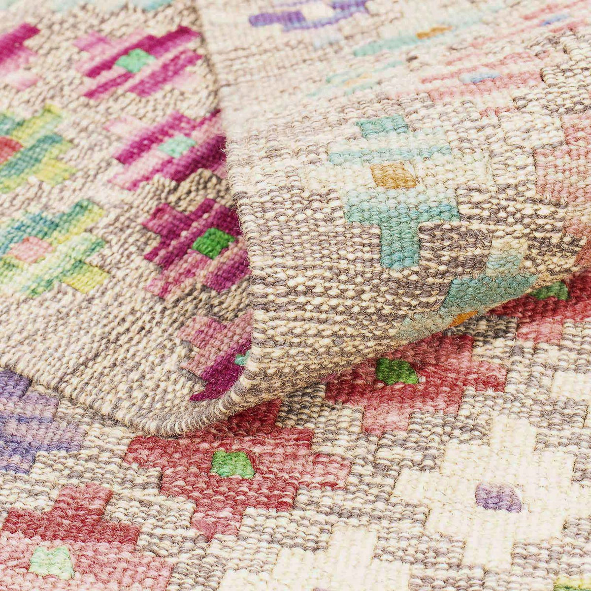 Kelim tapijt - Splash - 298 x 210 cm - veelkleurig