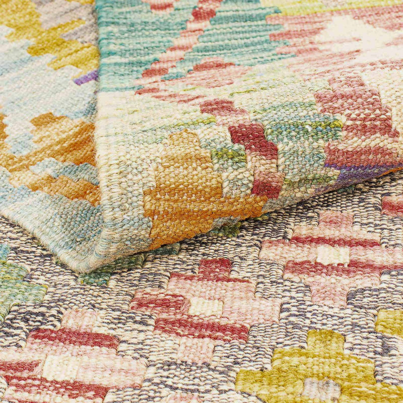 Kelim tapijt - Splash - 241 x 202 cm - veelkleurig