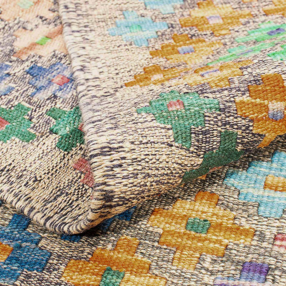 Kelim tapijt - Splash - 290 x 202 cm - veelkleurig