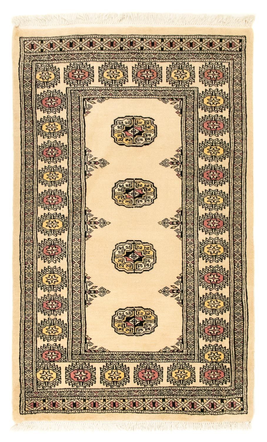Afghaans tapijt - Bukhara - 126 x 78 cm - beige