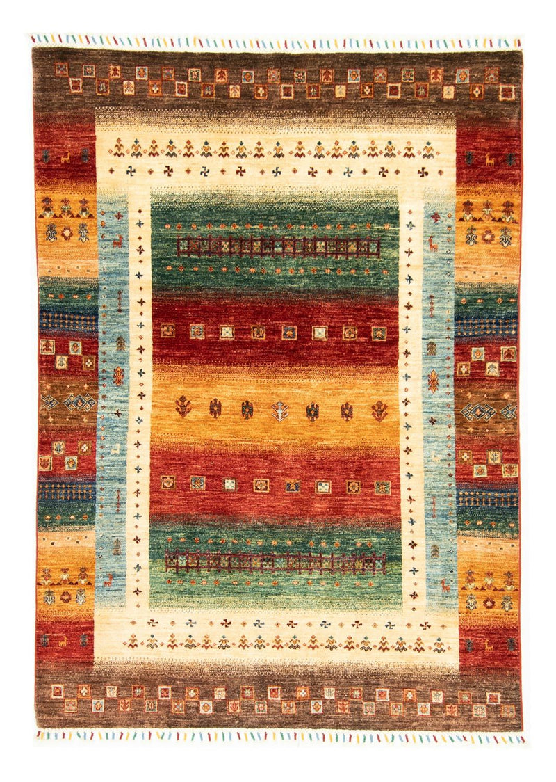 Gabbeh Tapijt - Loribaft Perzisch - 214 x 152 cm - veelkleurig